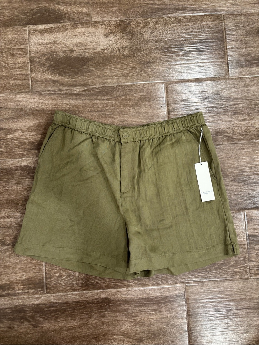 Women’s XL Olive Green Casual Viscose Blend Lightweight Shorts Resort Beach Sun